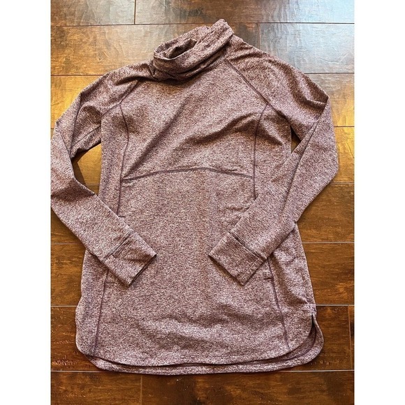 Duluth Trading Cowl neck Long Sleeve Casual Purple Heather Outdoor Active Top Sm - Picture 1 of 5